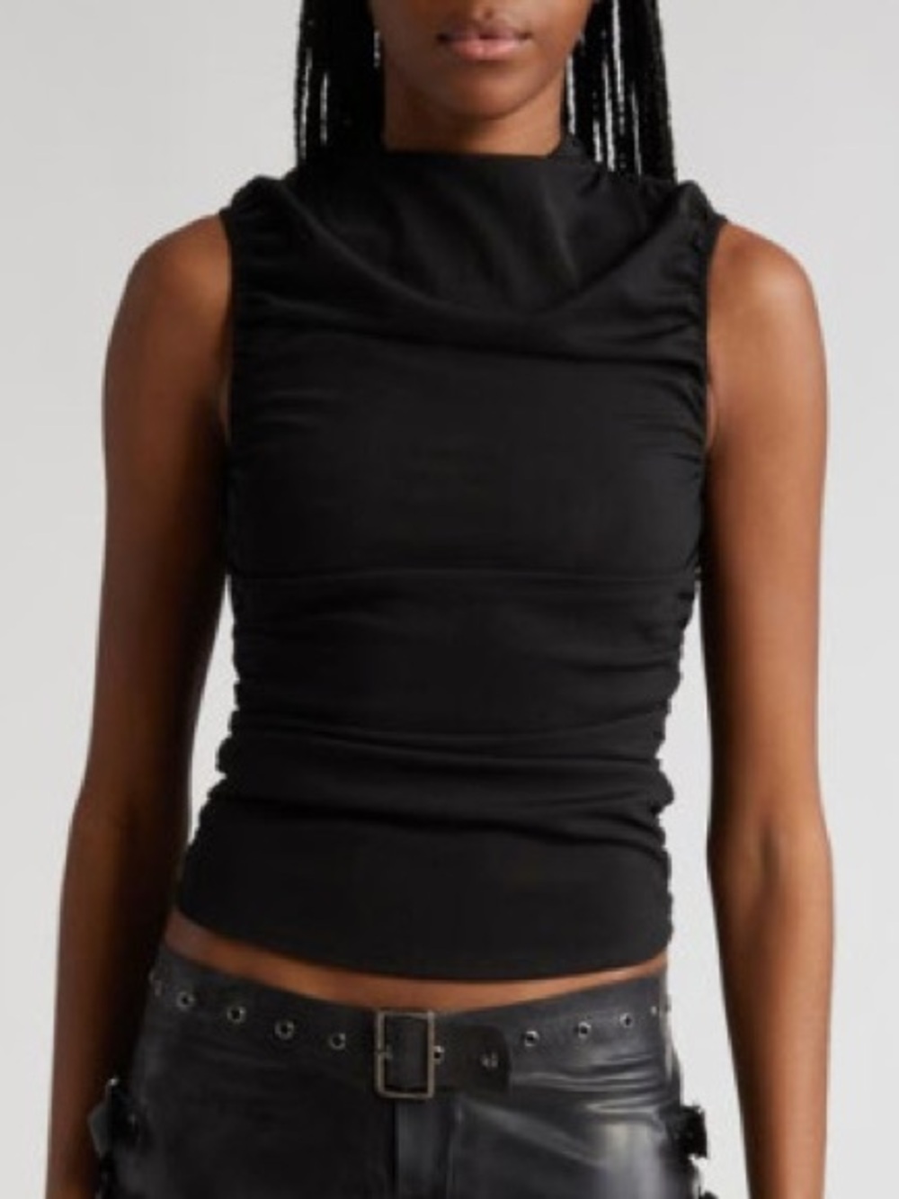 Miaou Black Mesh Cam Tank
